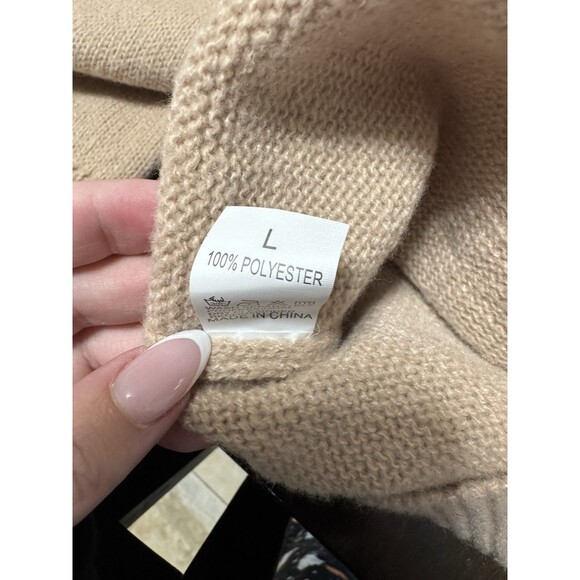 Unbranded Unisex Tan Sweater Long Sleeve Size Large - Picture 3 of 3